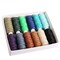 12 Dark Colors Waxed Cords Polyester Leather Sewing Thread Waxed Strings for Macrame, DIY Bracelets, Handcraft or Leather Projects